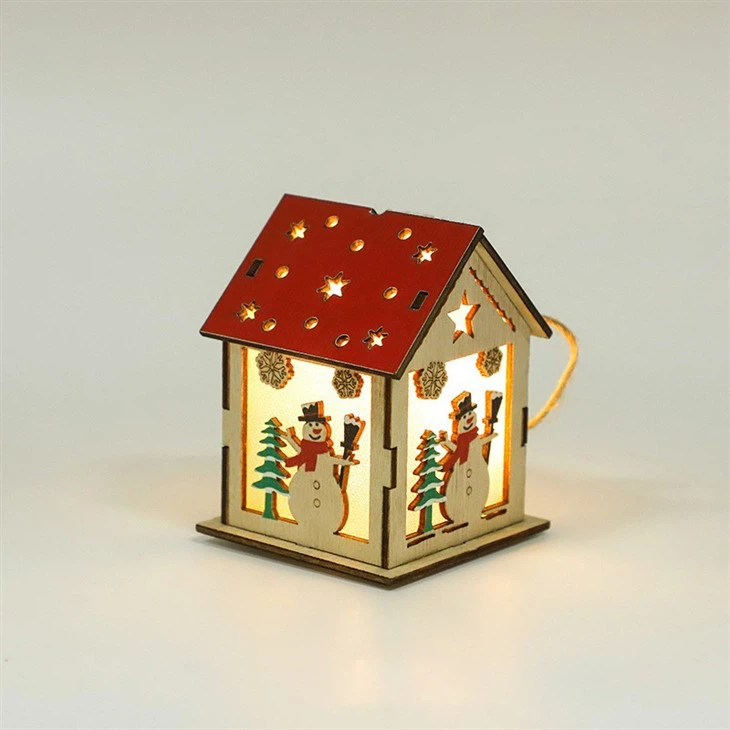 LED Wooden Christmas Ornaments Made In China