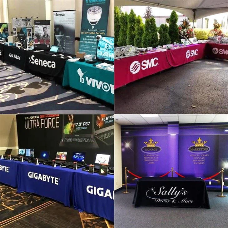 Customised Tablecloths Exhibition Conference Stalls Advertising Promotional Printed Tablecloths Table Covers