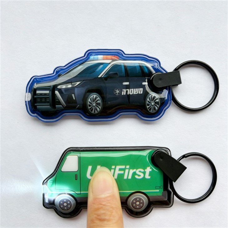 PVC Soft Rubber LED Light Up Keychain Double Sided Cartoon Pendant Custom Voltage Key Ring best