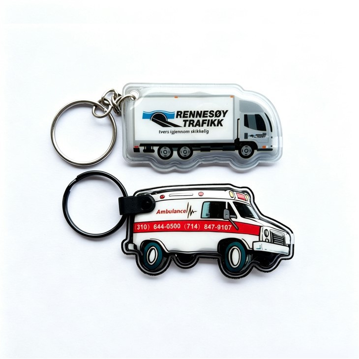 PVC Soft Rubber LED Light Up Keychain Double Sided Cartoon Pendant Custom Voltage Key Ring factory