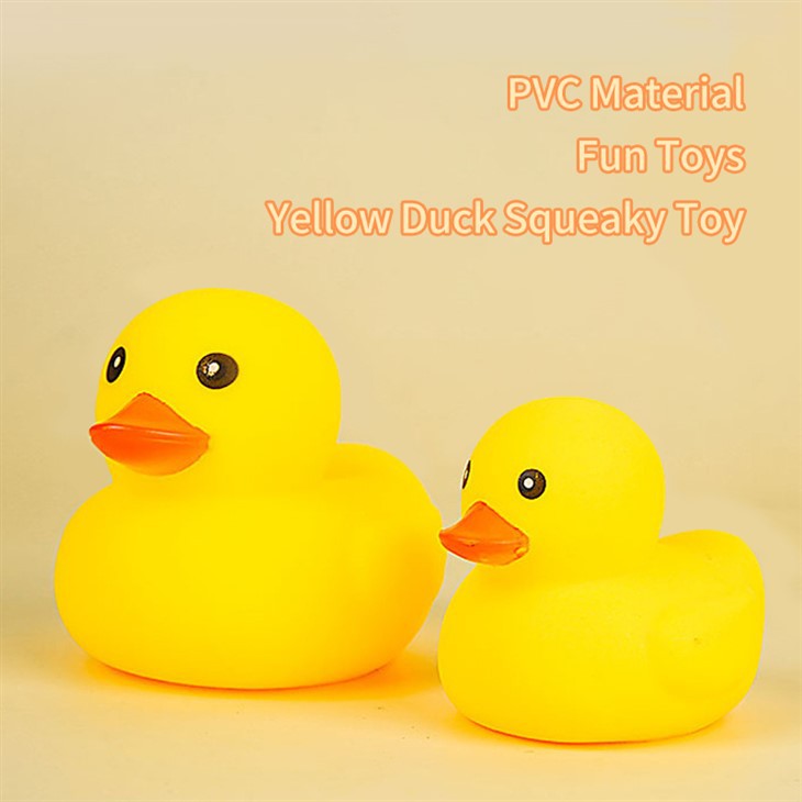 Squeaky Yellow Duck Bath Toy Cute Rubber Duck Squeeze Sound Toy For Kids Bathroom Play Street Stall Wholesale suppliers